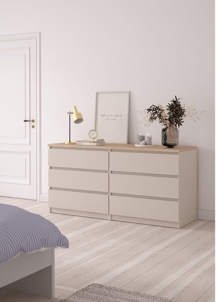 Kremno bela komoda 154x76x50 cm Naia – Tvilum