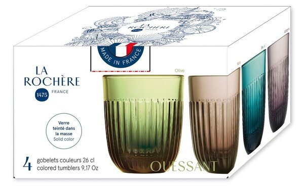 Kozarci v kompletu 4 ks 260 ml Ouessant – La Rochére