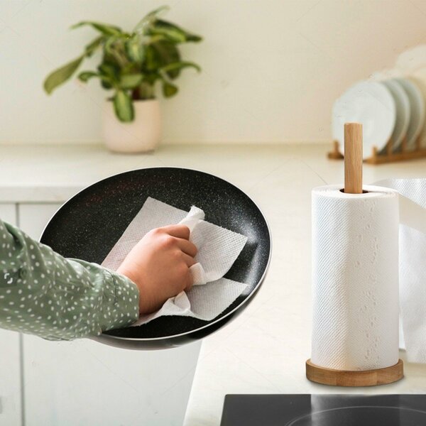 Leseno stojalo za papirnate brisače v naravni barvi ø 12 cm Soka – Premier Housewares