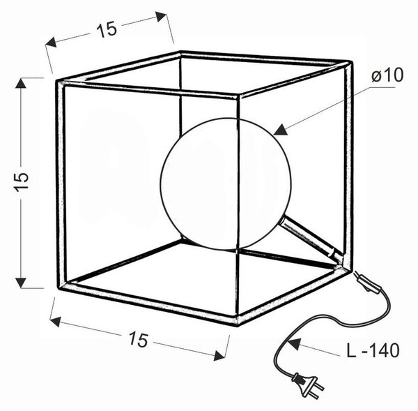 NAMIZNA SVETILKA Weert 15/15/15 cm