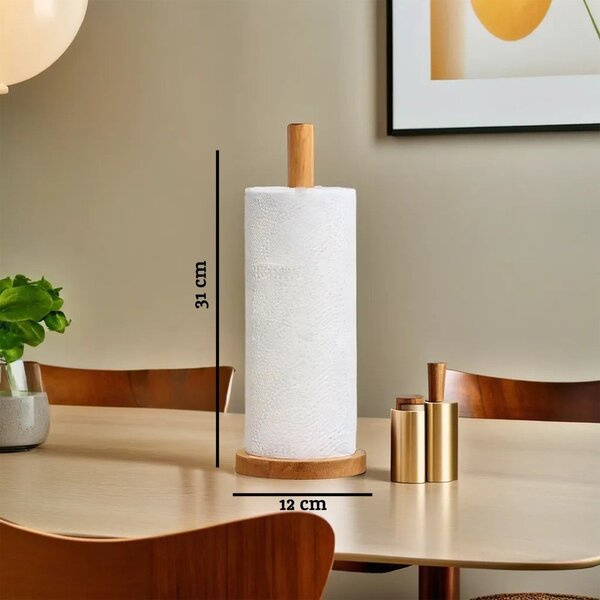 Leseno stojalo za papirnate brisače v naravni barvi ø 12 cm Soka – Premier Housewares