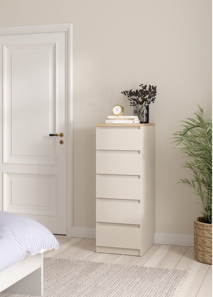 Kremno bela komoda 40x111x50 cm Naia – Tvilum