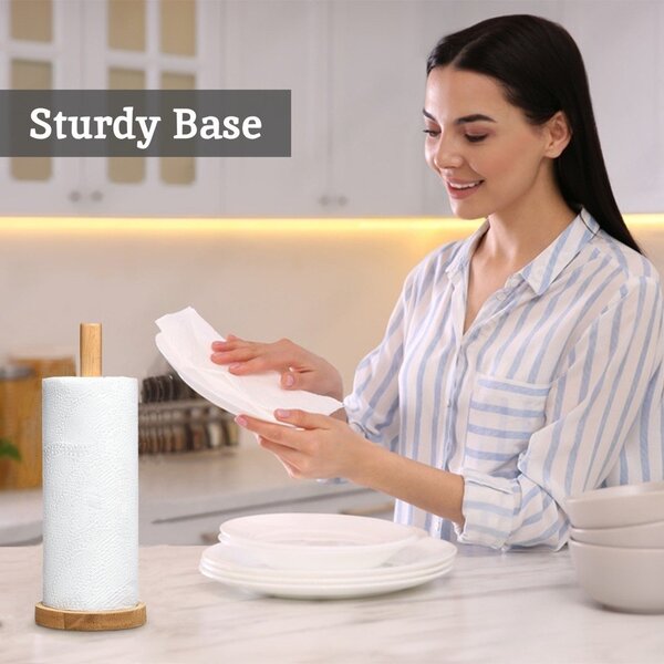 Leseno stojalo za papirnate brisače v naravni barvi ø 12 cm Soka – Premier Housewares