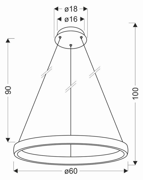VISEČA LED-SVETILKA Hashim 34 W 2800 lm 4000 K 240 V