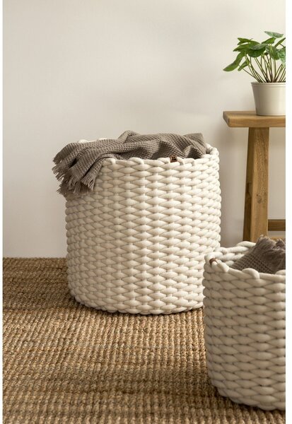 Tekstilna košara ø 40x40 cm Peach Skin Round XL – Bigso