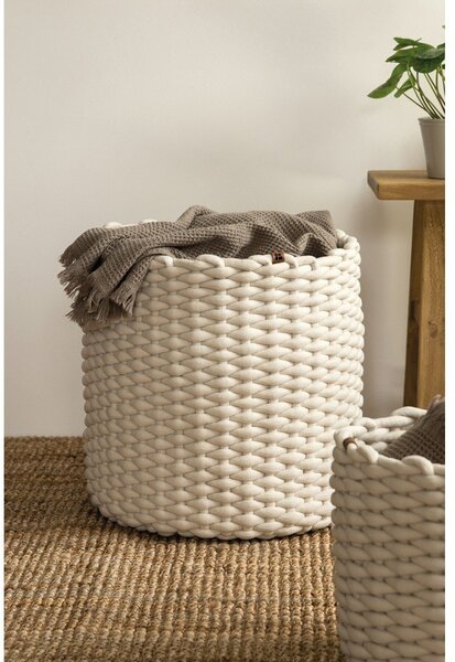 Tekstilna košara ø 40x40 cm Peach Skin Round XL – Bigso