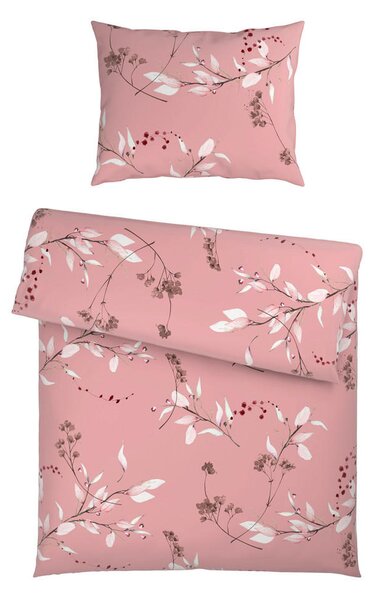 POSTELJNINA 140/200 cm saten roza