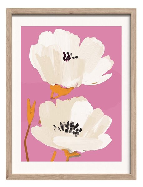 Tiskana slika z okvirjem 30x40 cm Peony Bloom – Styler