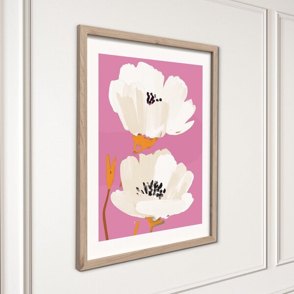 Tiskana slika z okvirjem 30x40 cm Peony Bloom – Styler