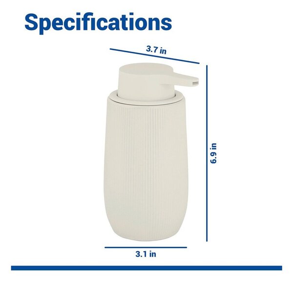 Kremno bel plastičen dozirnik za milo 400 ml Fablo – Wenko