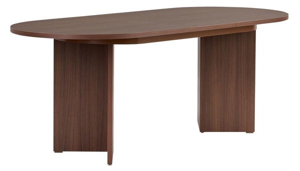 Raztegljiva jedilna miza z dodatno ploščo v orehovem dekorju 90x160 cm Sorell – Kalune Design