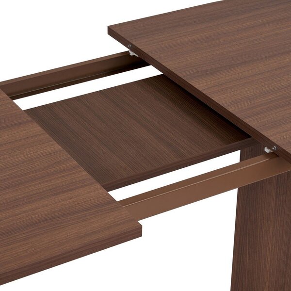 Raztegljiva jedilna miza z dodatno ploščo v orehovem dekorju 90x160 cm Sorell – Kalune Design