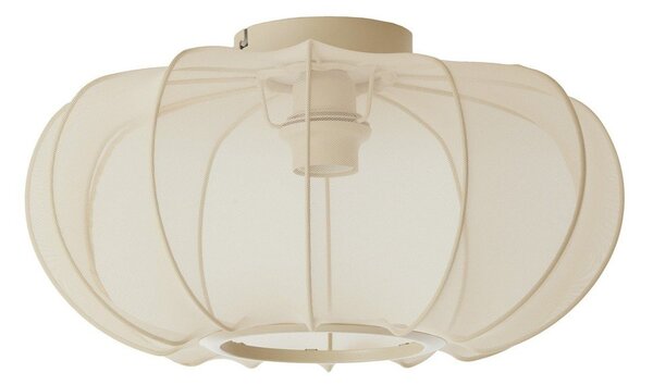 Kremno bela stropna svetilka s tekstilnim senčilom ø 40 cm Plumalia – Light & Living