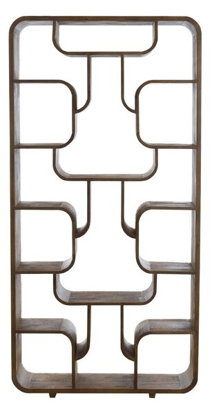 Regal iz masivnega manga v temni naravni barvi 100x200x30 cm Labare – Light & Living