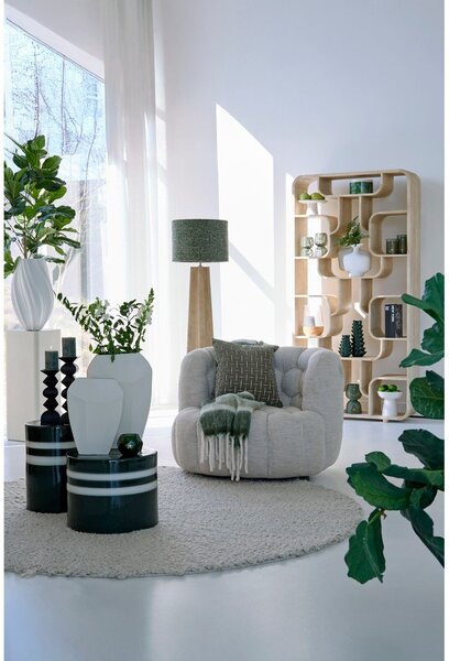 Regal iz masivnega manga v temni naravni barvi 100x200x30 cm Labare – Light & Living