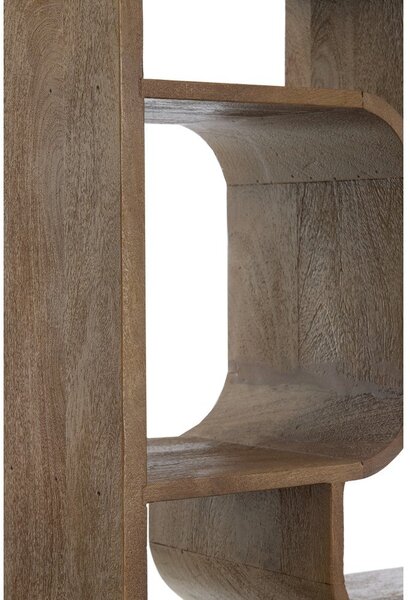 Regal iz masivnega manga v temni naravni barvi 100x200x30 cm Labare – Light & Living