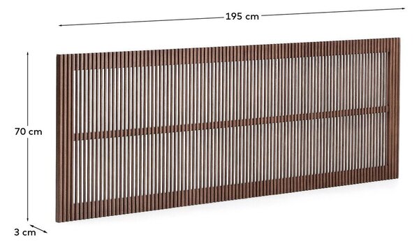 Vzglavje iz masivnega jesena v temni naravni barvi 195x70 cm Beyla – Kave Home