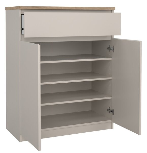 Kremno bela komoda 80x100x40 cm Naia – Tvilum