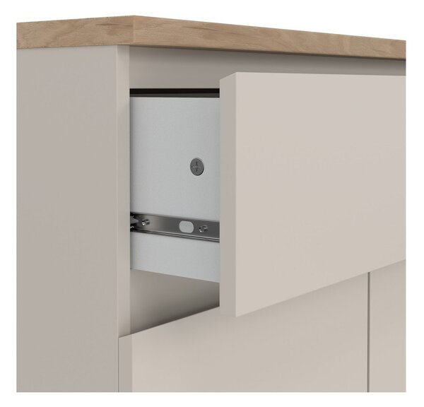 Kremno bela komoda 80x100x40 cm Naia – Tvilum