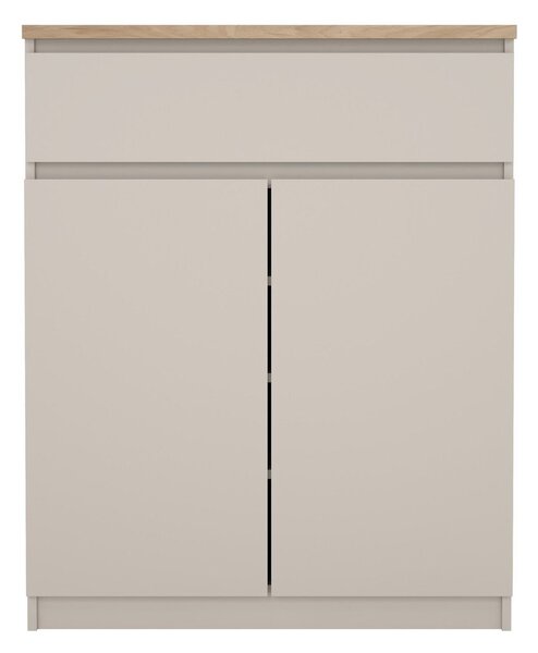 Kremno bela komoda 80x100x40 cm Naia – Tvilum