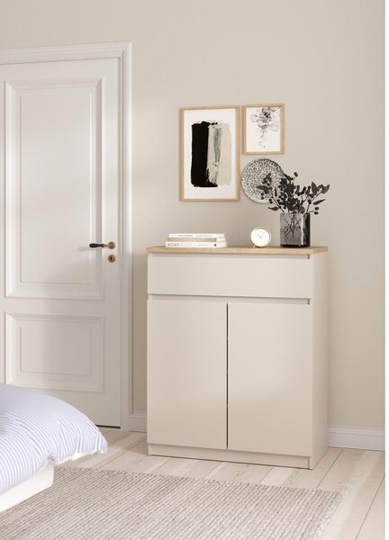 Kremno bela komoda 80x100x40 cm Naia – Tvilum