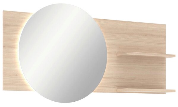 STENSKO OGLEDALO, 150/78/17 cm steklo, leseni material
