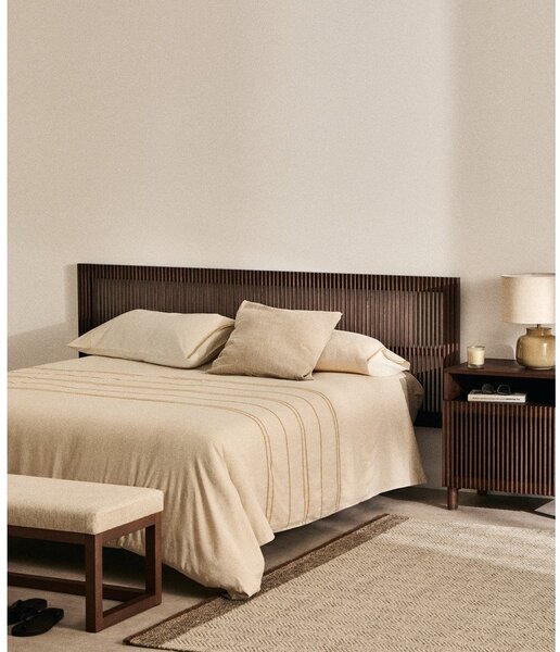 Vzglavje iz masivnega jesena v temni naravni barvi 195x70 cm Beyla – Kave Home