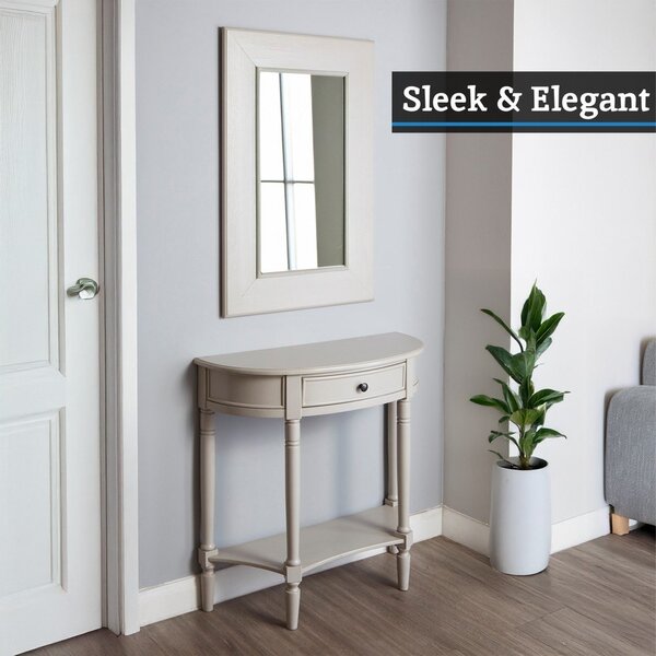 Siva stranska mizica iz masivnega bora 33x81 cm Heritage – Premier Housewares