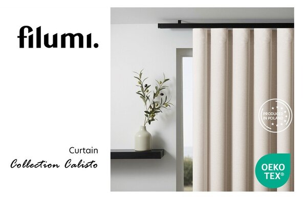 Kremno bela zavesa za delno zatemnitev 140x250 cm Calisto – Filumi