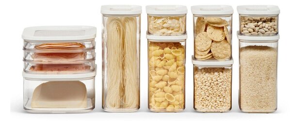 Plastične posode za shranjevanje v kompletu 9 ks za živila Modula – Mepal