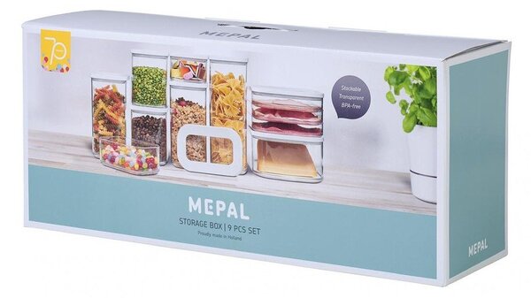 Plastične posode za shranjevanje v kompletu 9 ks za živila Modula – Mepal
