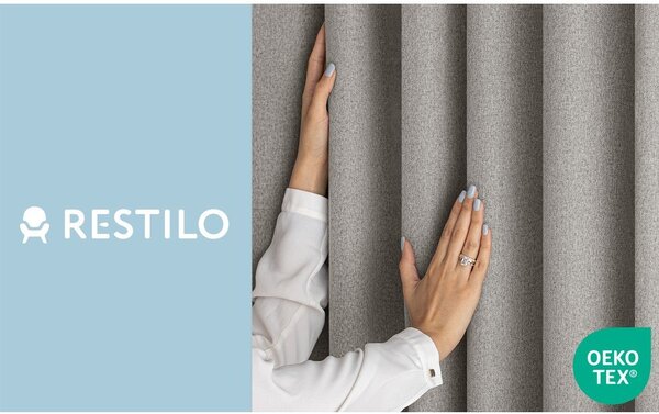 Sivorjava zatemnitvena zavesa 140x250 cm Corita – Restilo