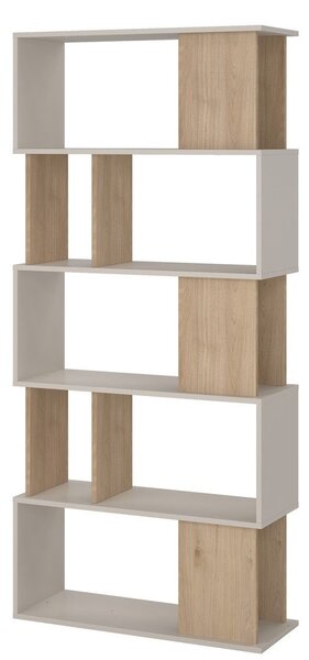Kremno bel regal v hrastovem dekorju 80x173,5x29,5 cm Maze – Tvilum