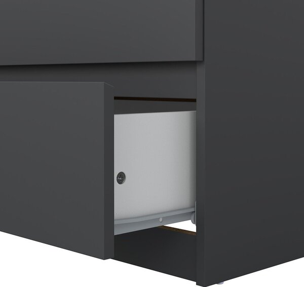 Temno siva komoda 77x121x50 cm Naia – Tvilum