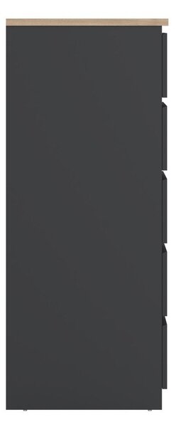 Temno siva komoda 77x121x50 cm Naia – Tvilum