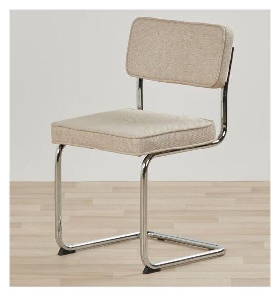 Bež oblazinjen gugalni jedilni stol Rupert – Unique Furniture