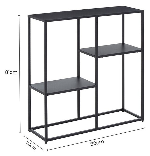 Črn jeklen regal 80x81x26 cm Acero – Premier Housewares