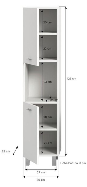 SREDNJE VISOKA OMARA 30/125/29 cm