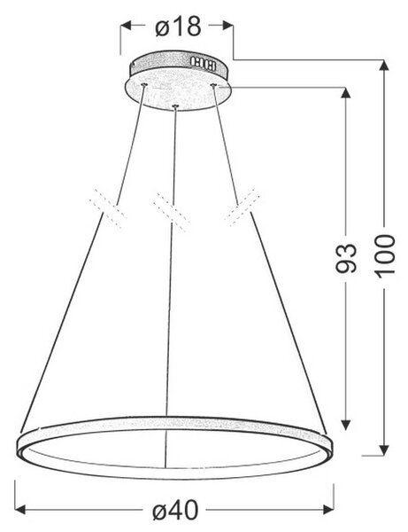 VISEČA NIHALNA LED-SVETILKA Lune 1500 lm 4000 K