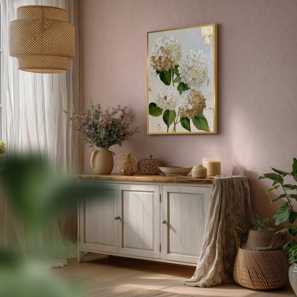 Tiskana slika z okvirjem 60x90 cm Hydrangea – Styler