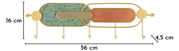 Kovinski stenski obešalnik 56 cm Apollo – Mauro Ferretti