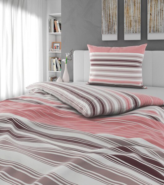 POSTELJNINA 140/200 cm saten roza