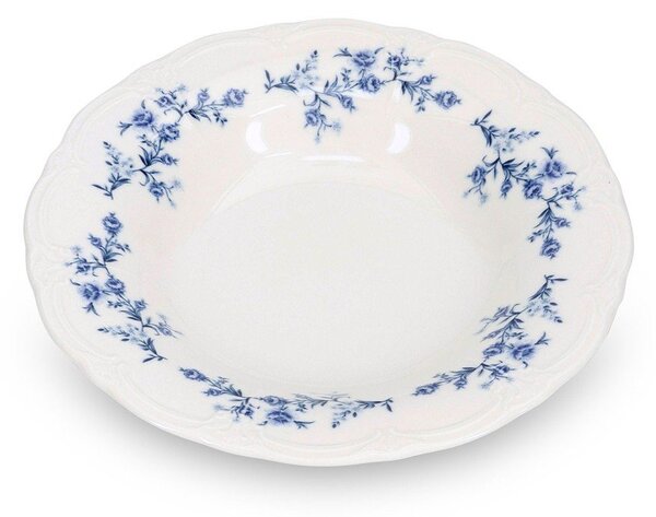 Bel/moder jušni porcelanast krožnik ø 23,5 cm Retro – BonBistro