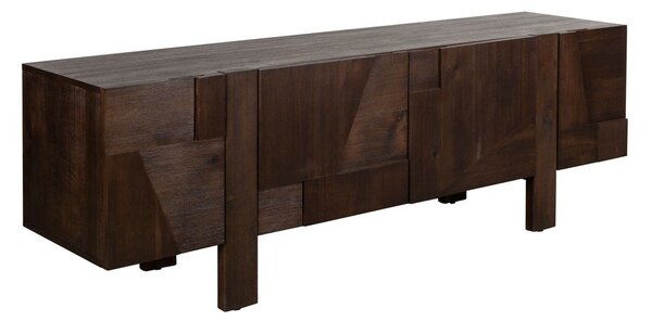 TV omarica iz masivnega lesa v temni naravni barvi 188x60x45 cm Bruneau – Dutchbone