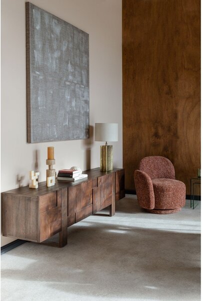 TV omarica iz masivnega lesa v temni naravni barvi 188x60x45 cm Bruneau – Dutchbone