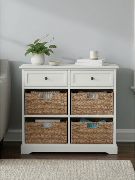 Slonokoščena komoda iz masivne pavlonije 76x70x33 cm Vermont – Premier Housewares