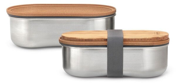 Posoda za malico 2 kos s predeli Bento – Black + Blum