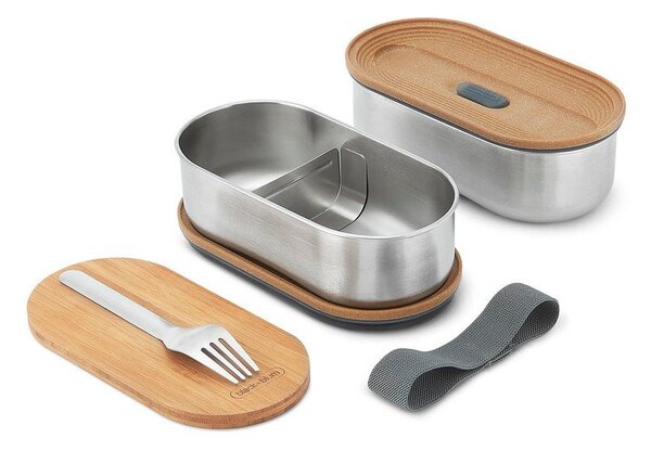 Posoda za malico 2 kos s predeli Bento – Black + Blum