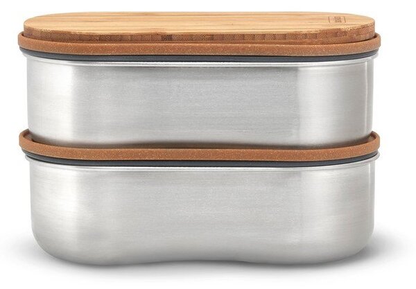 Posoda za malico 2 kos s predeli Bento – Black + Blum