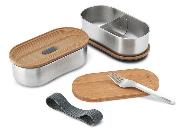 Posoda za malico 2 kos s predeli Bento – Black + Blum